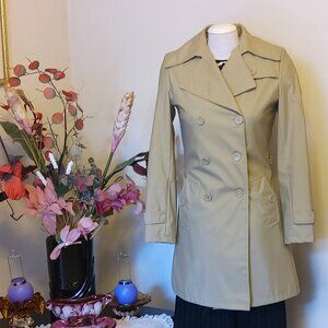 Preowned MARC MATTIS Double Breasted Mid-Length Belted Beige Trench Coats S 6 8